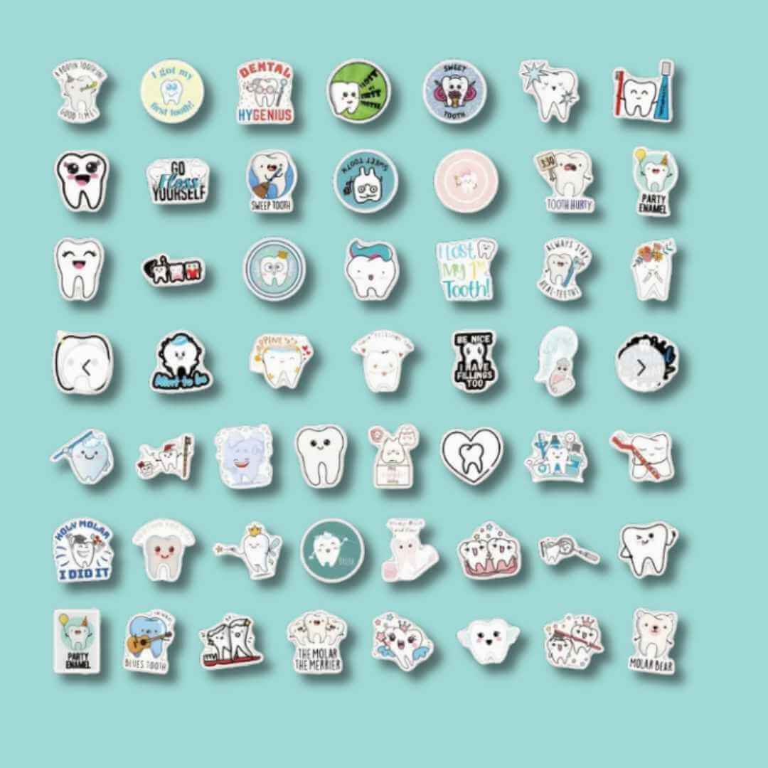 Dental Theme Stickers, happy teeth sticker rewards