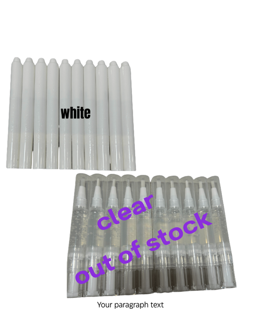 6% Hydrogen Peroxide  gel pen pack of 10, 4 mls (Made in China)