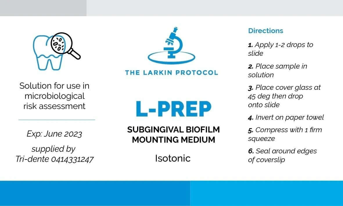 L-Prep Oral Biofilm Mounting Solution instructions