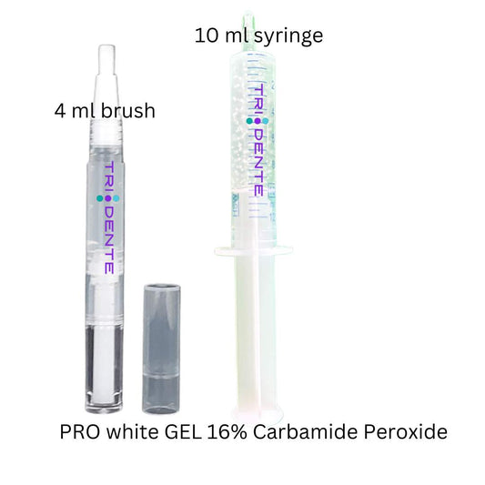 16% carbamide peroxide gel syringe and clear pen applicator