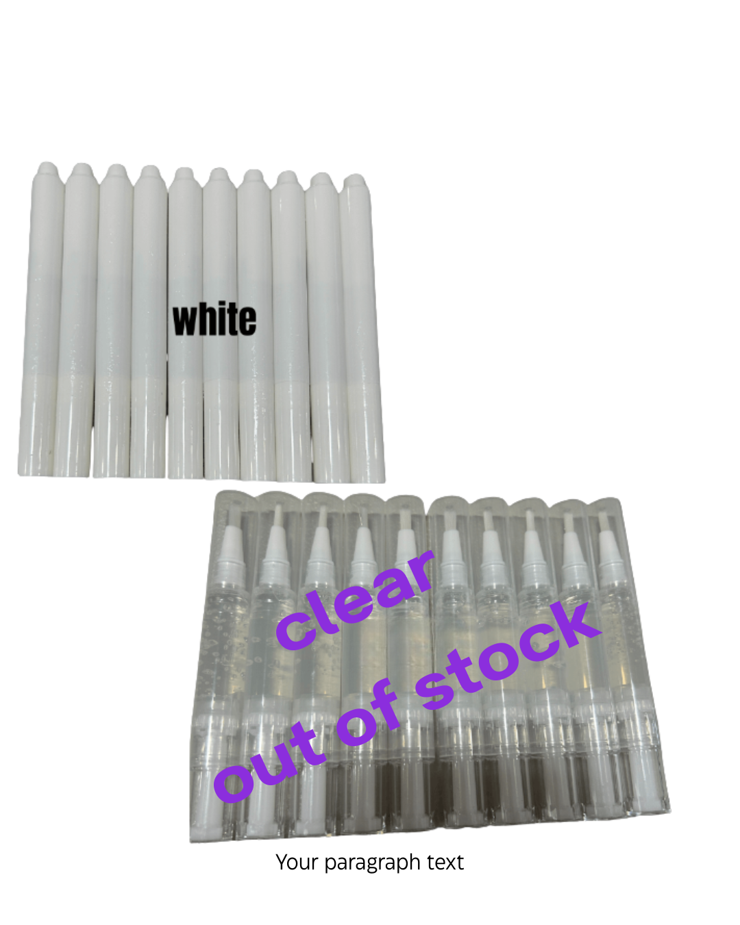 6% Hydrogen Peroxide  gel pen pack of 10, 4 mls (Made in China)