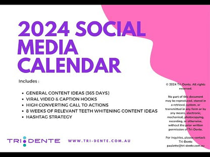 2024 Social media guide and content calendar