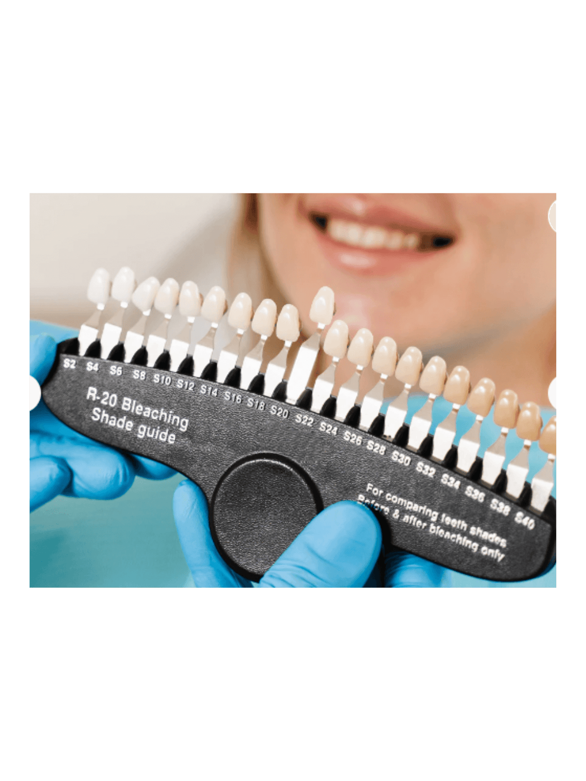 Shade Guide Sticker Dental Tooth Color Chart Dental Teeth Shade Guide Porcelain 20Color
