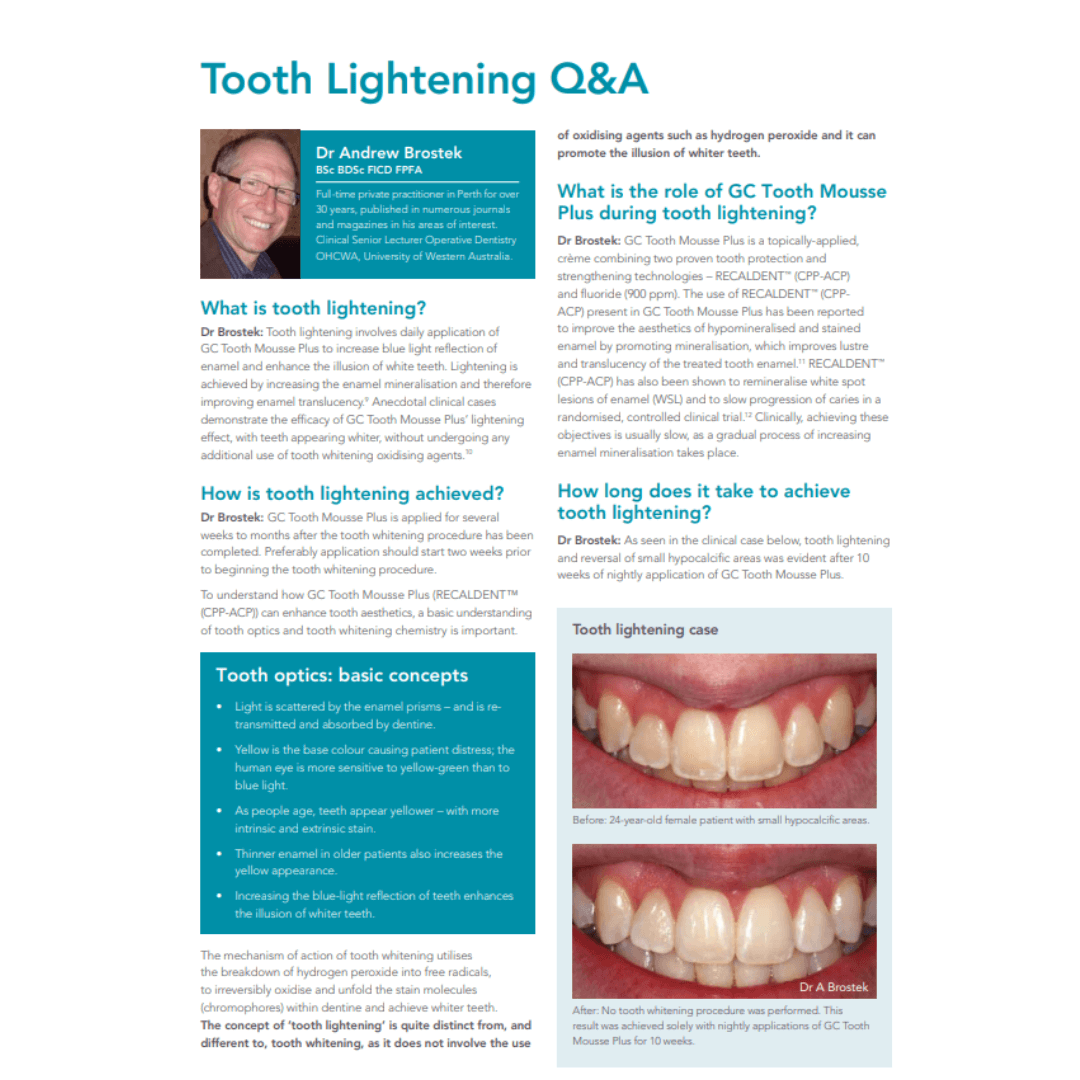 Booklets x 2  White Spot Lesions / Tooth Lightening FREE download